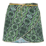 Minigonna con stampa in verde Reina olga - donna 