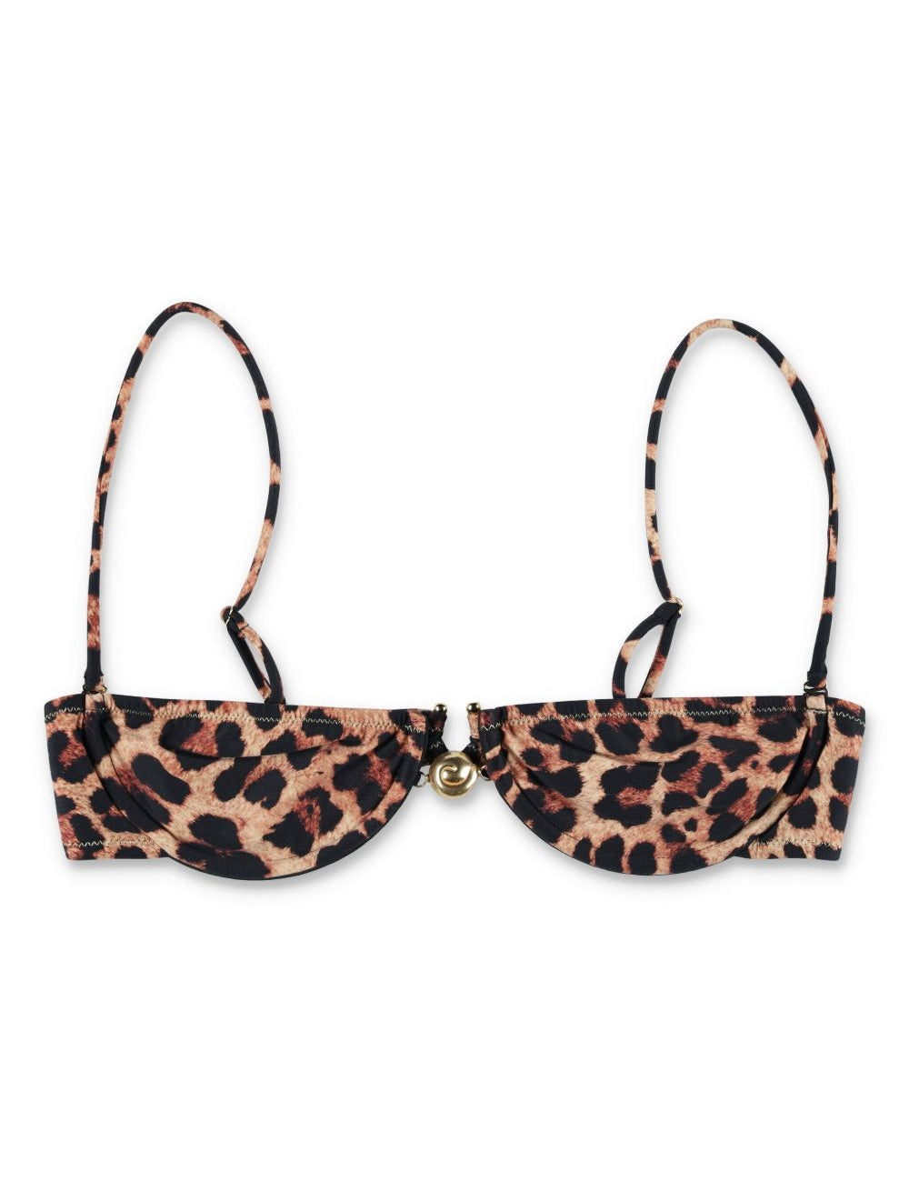 Bikini top con stampa leopardata multicolore Reina Olga - donna 