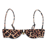 Bikini top con stampa leopardata multicolore Reina Olga - donna 