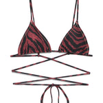Top bikini con stampa tigre in marrone Reina olga - donna 