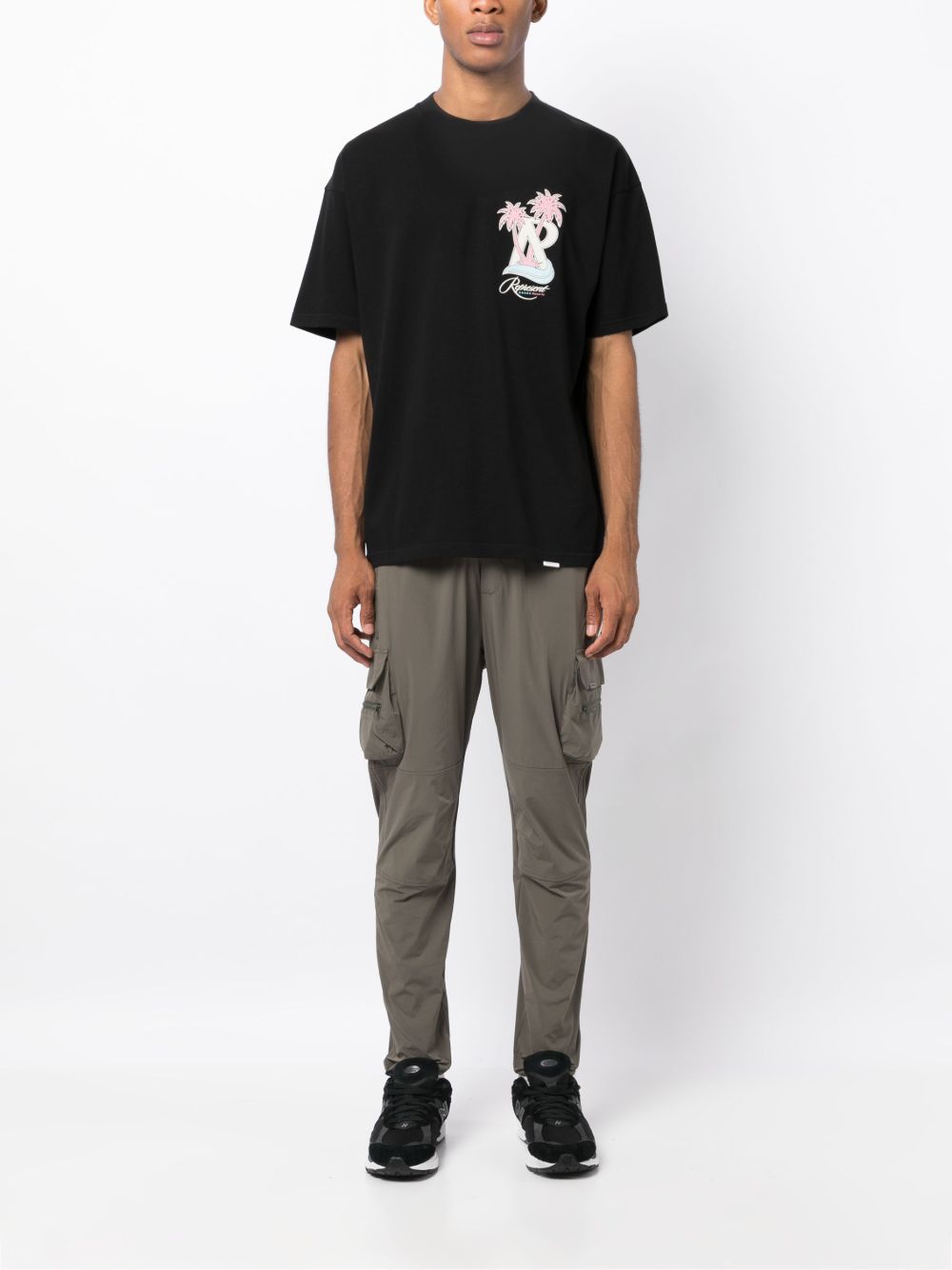 Pantaloni sportivi con coulisse in verde oliva Represent - uomo 