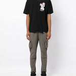 Pantaloni sportivi con coulisse in verde oliva Represent - uomo 