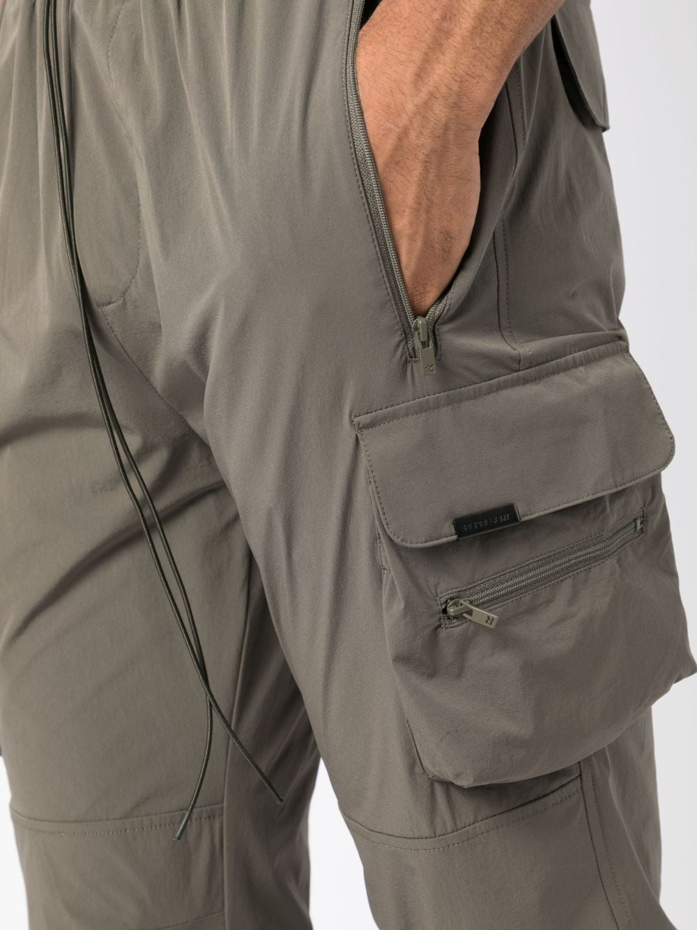 Pantaloni sportivi con coulisse in verde oliva Represent - uomo 