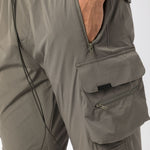 Pantaloni sportivi con coulisse in verde oliva Represent - uomo 