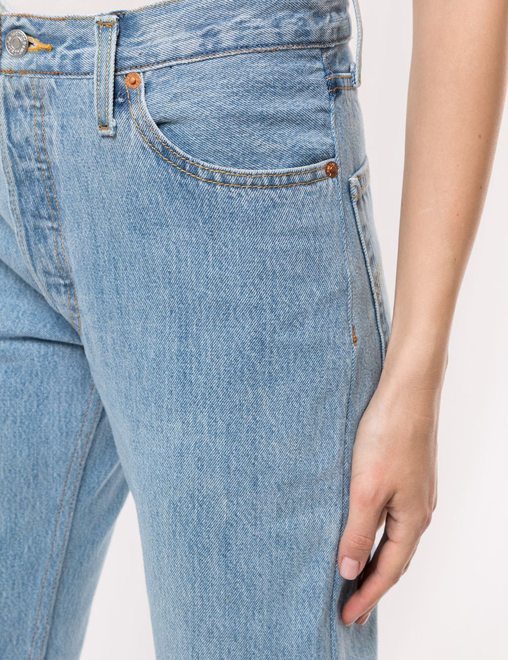 Jeans crop in azzurro Re/Done - donna 