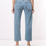 Jeans crop in azzurro Re/Done - donna 