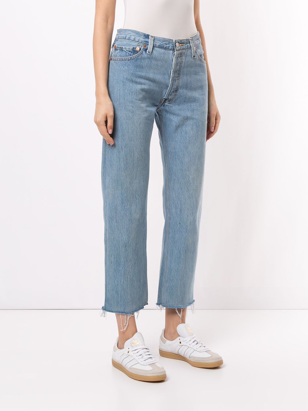 Jeans crop in azzurro Re/Done - donna 