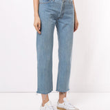 Jeans crop in azzurro Re/Done - donna 