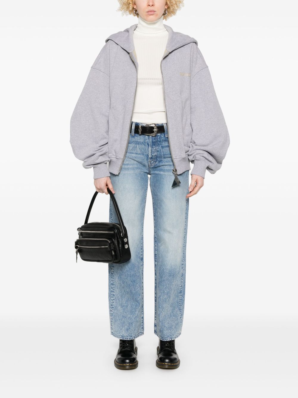 Top a collo alto in bianco Re/Done - donna 