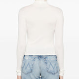 Top a collo alto in bianco Re/Done - donna 