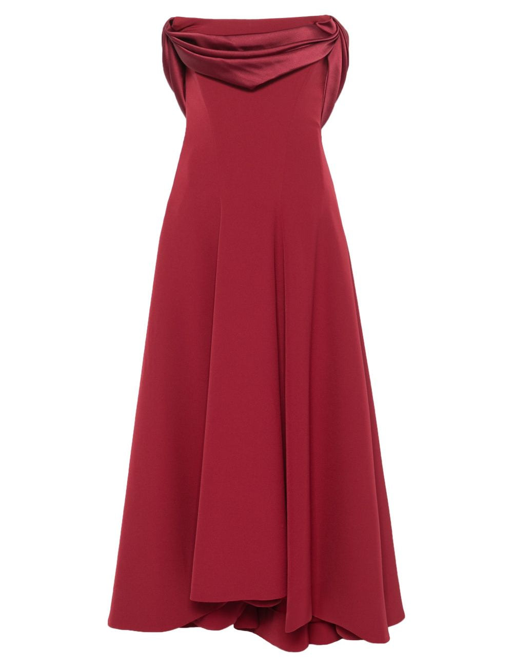 Abito midi Salma in borgogna Rhea Costa - donna 