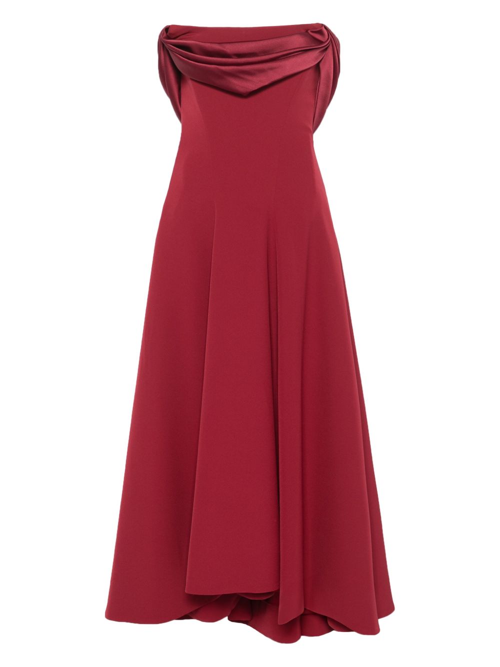 Abito midi Salma in borgogna Rhea Costa - donna 