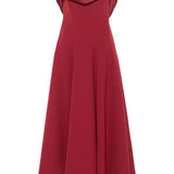 Abito midi Salma in borgogna Rhea Costa - donna 