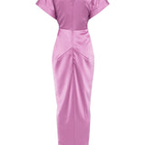 Abito lungo Jaya in viola Rhea Costa - donna 