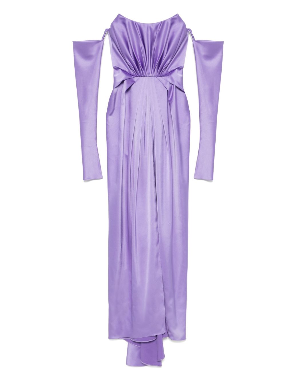 Abito lungo Helyna Wisteria in lilla Rhea Costa - donna 