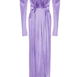 Abito lungo Helyna Wisteria in lilla Rhea Costa - donna 