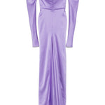 Abito lungo Helyna Wisteria in lilla Rhea Costa - donna 