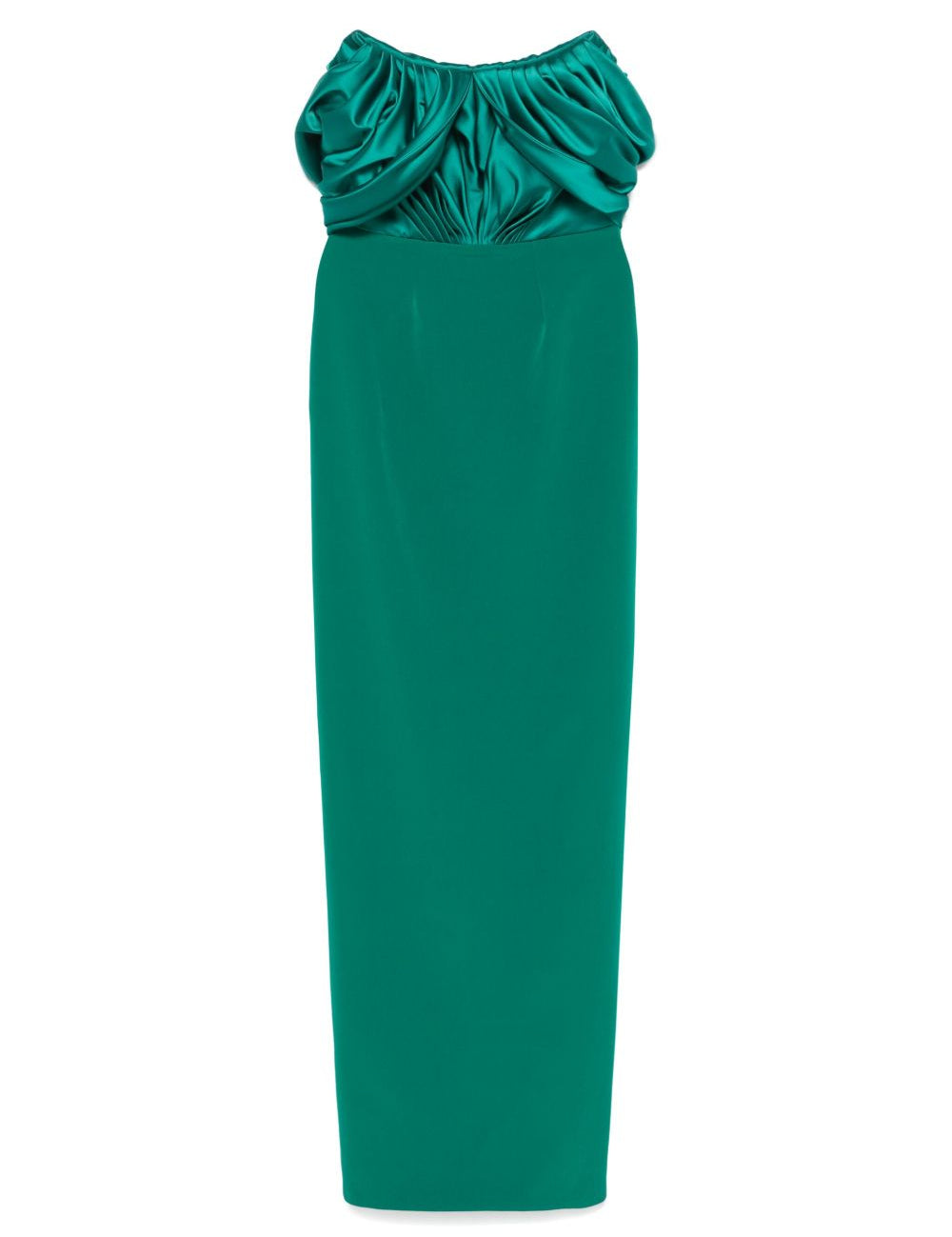 Abito lungo Latifa in verde smeraldo Rhea Costa - donna 