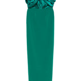Abito lungo Latifa in verde smeraldo Rhea Costa - donna 