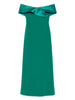 Rhea Costa asymmetric neck maxi dress in green - women