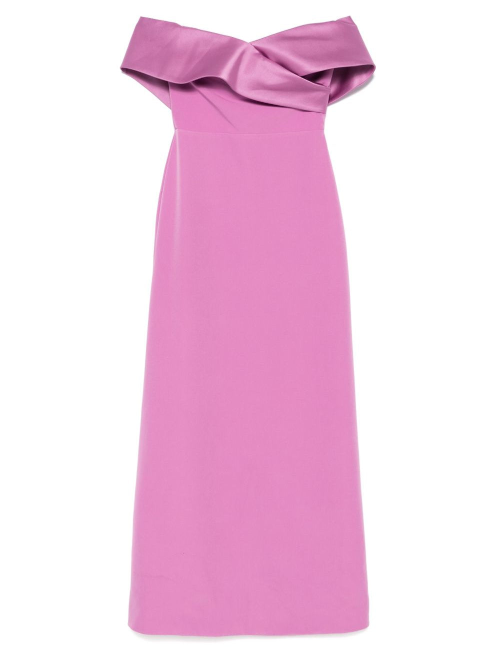 Abito lungo con scollo asimmetrico in viola Rhea Costa - donna 