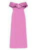 Abito lungo con scollo asimmetrico in viola Rhea Costa - donna
