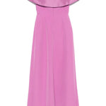 Abito lungo con scollo asimmetrico in viola Rhea Costa - donna 