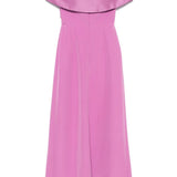 Abito lungo con scollo asimmetrico in viola Rhea Costa - donna 