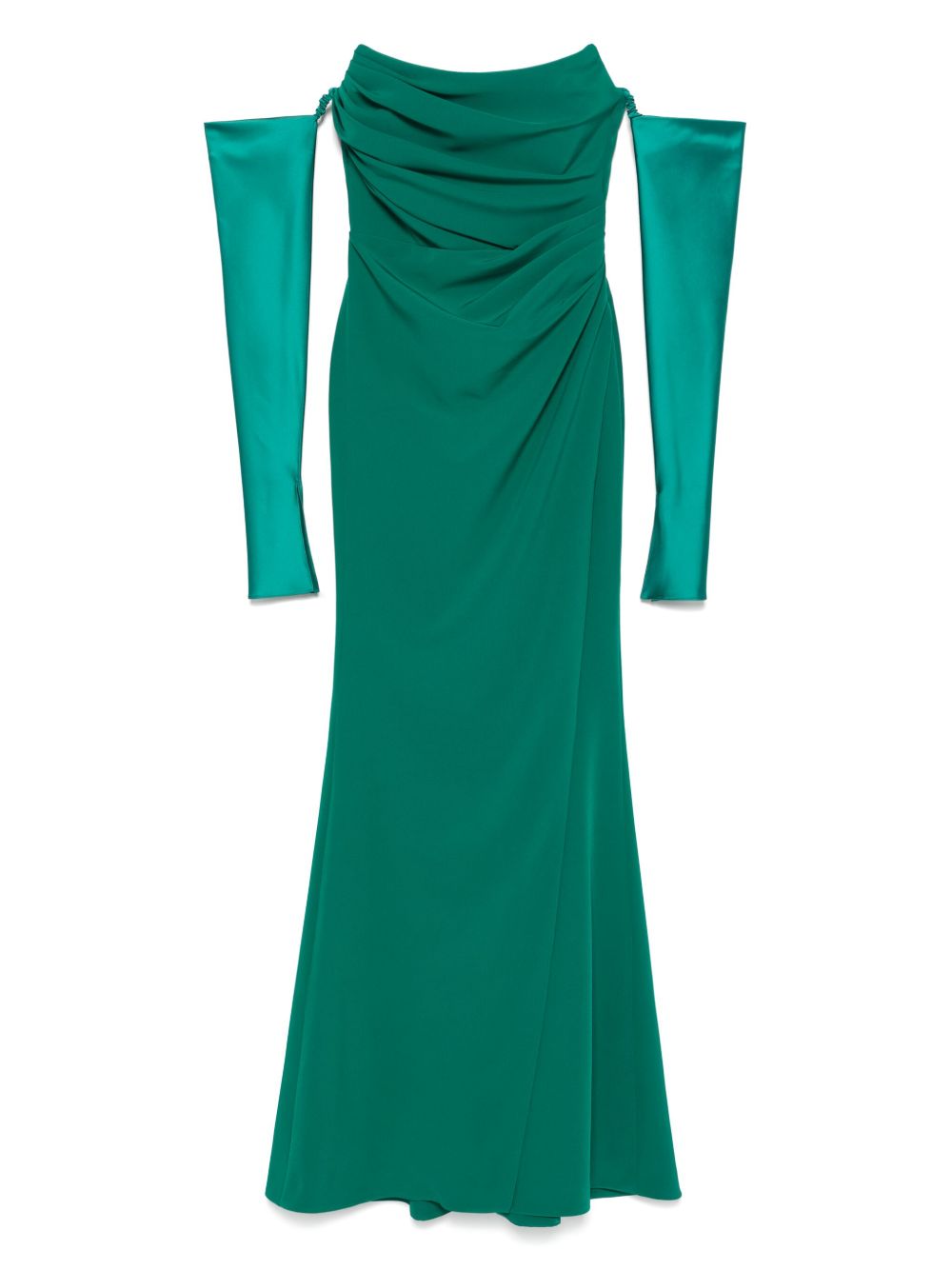 Abito lungo Aairah in verde Rhea Costa - donna 