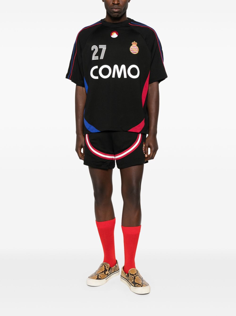 Shorts con coulisse in nero Rhude - uomo 