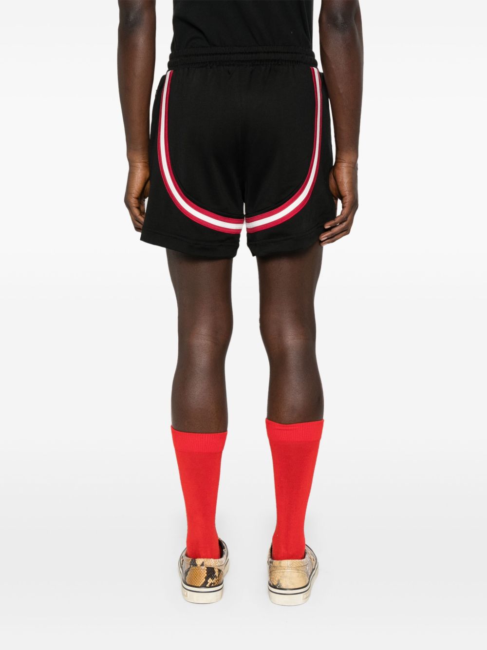 Shorts con coulisse in nero Rhude - uomo 