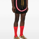 Shorts con coulisse in nero Rhude - uomo 