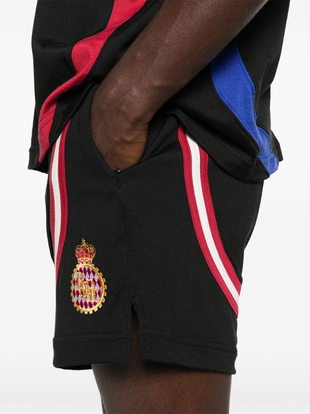 Shorts con coulisse in nero Rhude - uomo 
