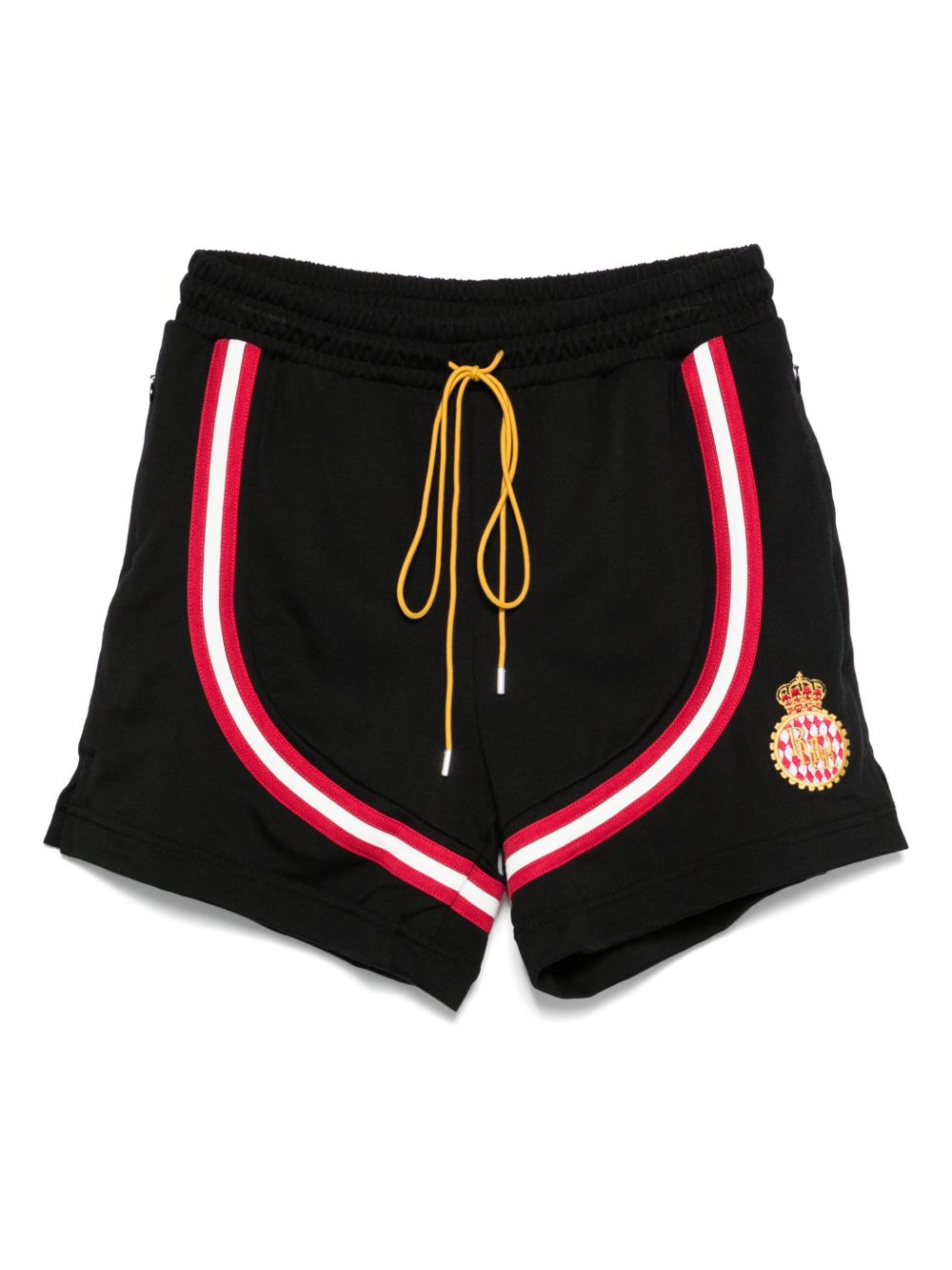 Shorts con coulisse in nero Rhude - uomo 