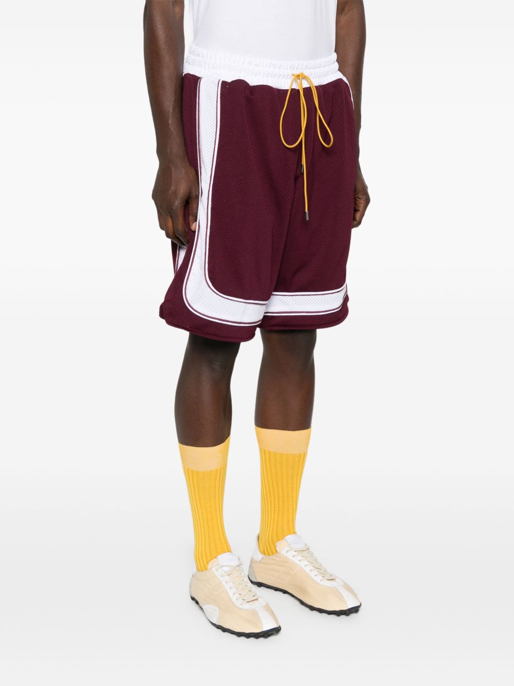Shorts con coulisee in bordeaux Rhude - uomo 
