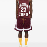 Shorts con coulisee in bordeaux Rhude - uomo 