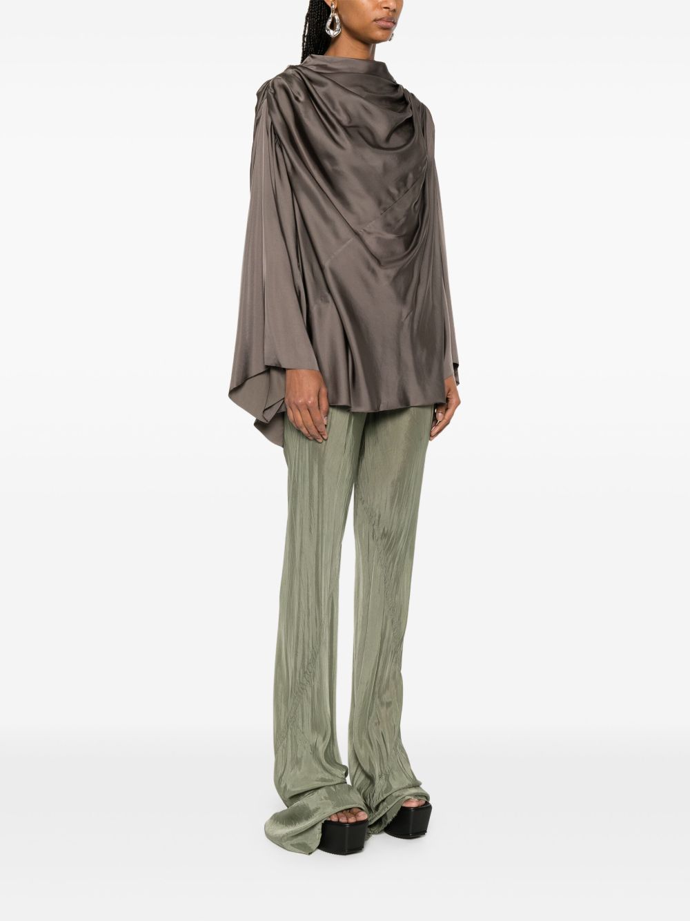 Blusa Claudette in grigio antracite Rick Owens - donna 
