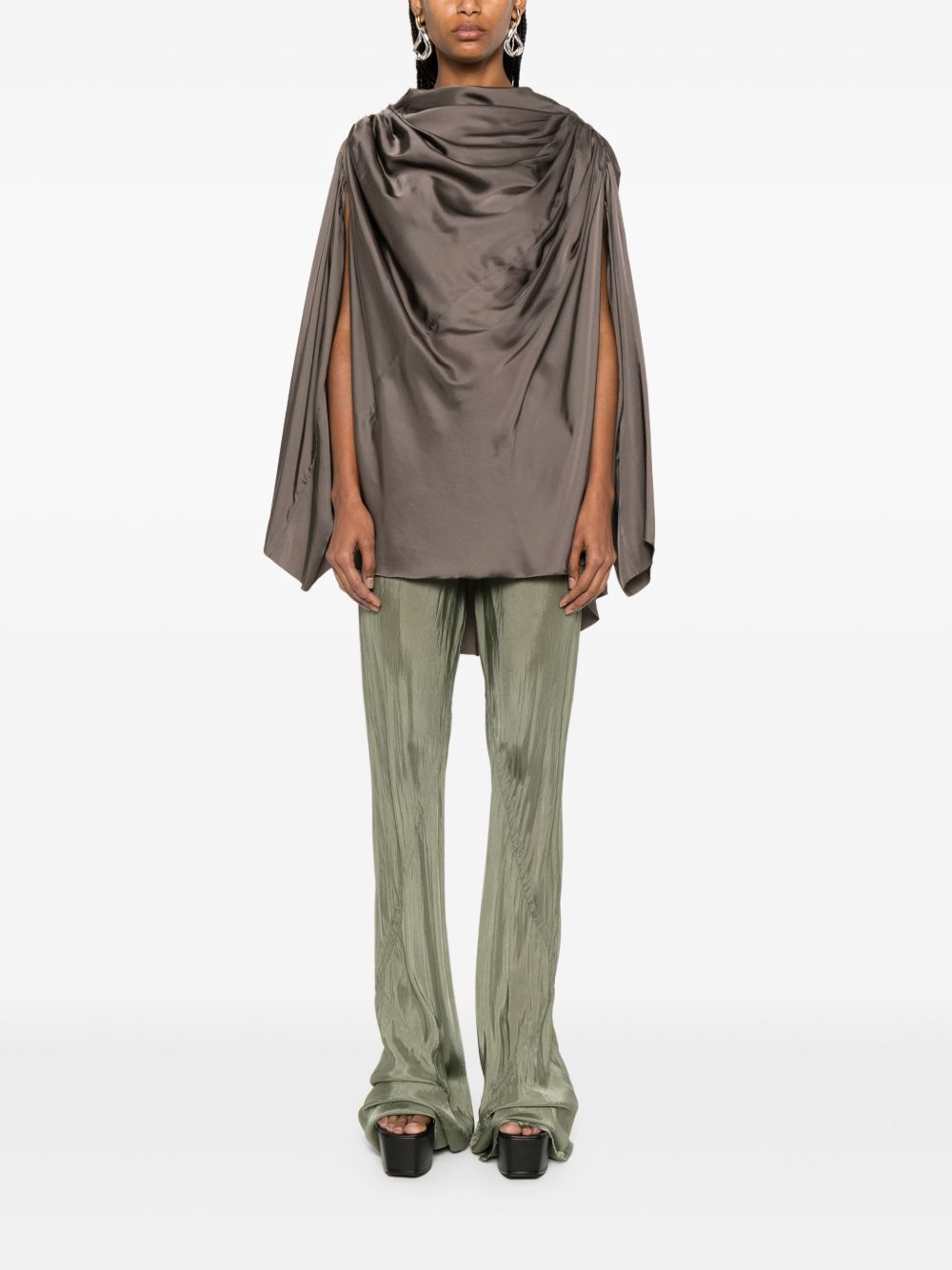 Blusa Claudette in grigio antracite Rick Owens - donna 