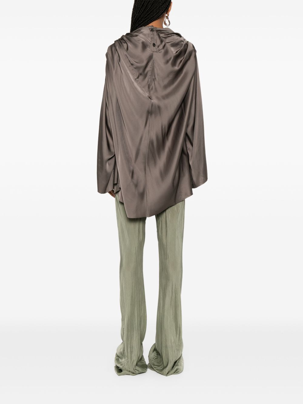Blusa Claudette in grigio antracite Rick Owens - donna 