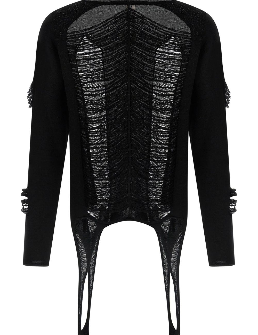 Maglione con effetto vissuto in nero Rick owens - uomo 