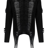 Maglione con effetto vissuto in nero Rick owens - uomo 