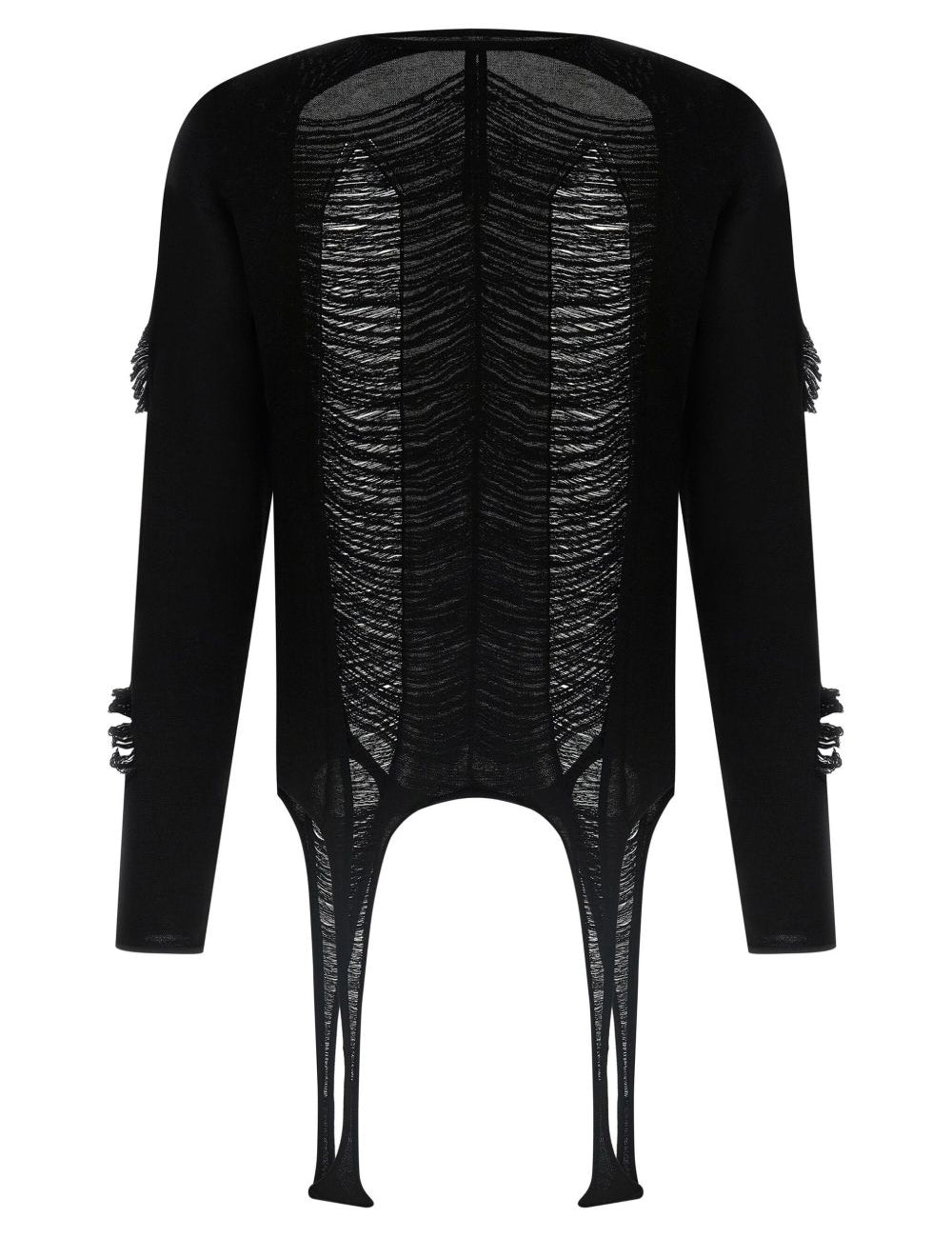 Maglione con effetto vissuto in nero Rick owens - uomo 