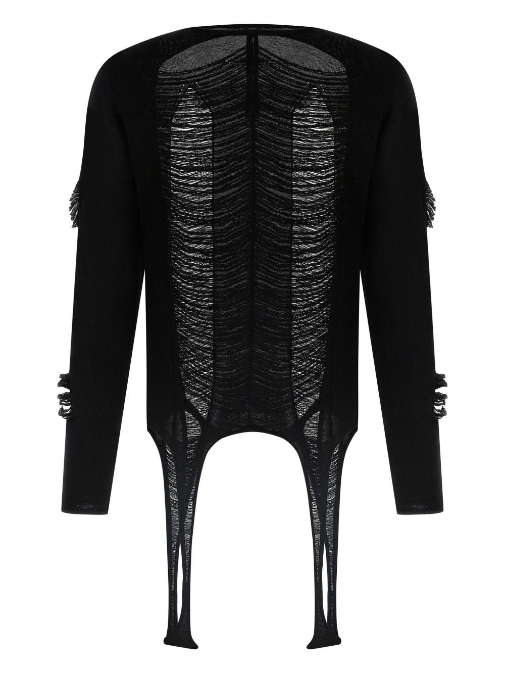 Maglione con effetto vissuto in nero Rick owens - uomo 