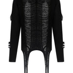 Maglione con effetto vissuto in nero Rick owens - uomo 