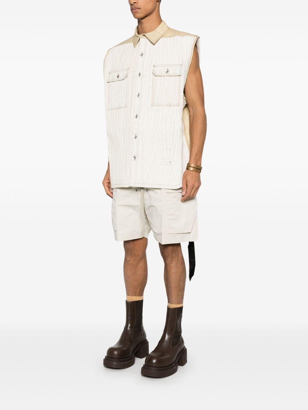 Gilet SL Tommy Jumbo in avorio Rick Owens DRKSHDW - uomo 