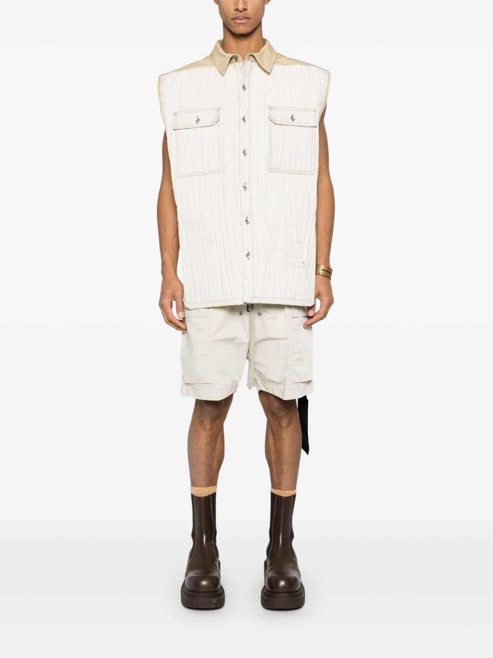 Gilet SL Tommy Jumbo in avorio Rick Owens DRKSHDW - uomo 