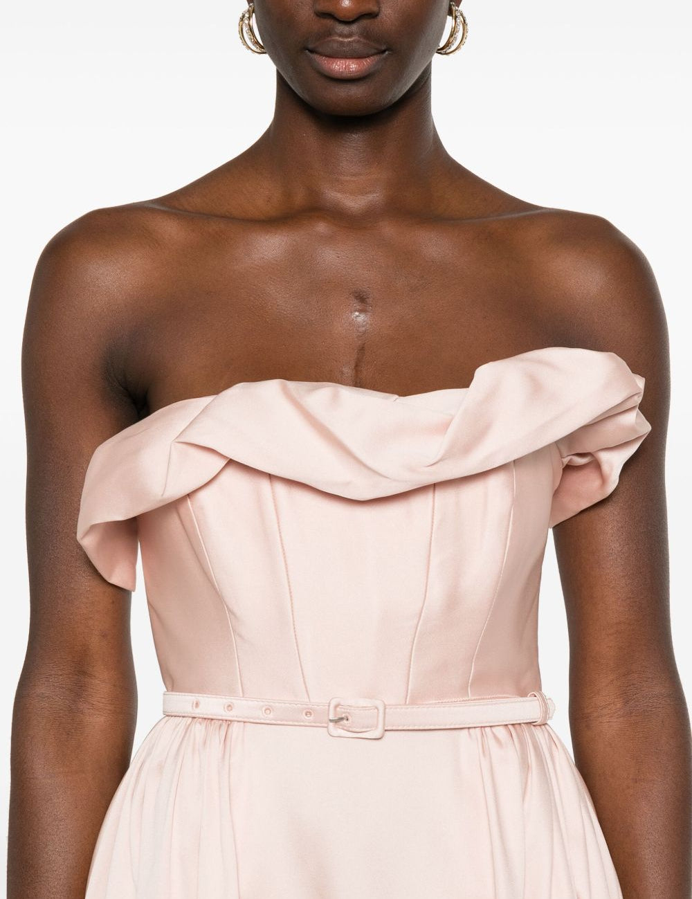 Abito midi con ruches in rosa Roland Mouret - donna 