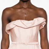 Abito midi con ruches in rosa Roland Mouret - donna 