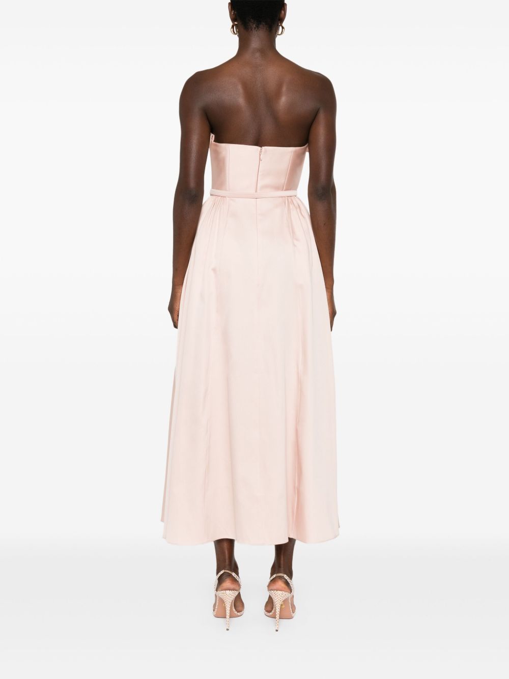 Abito midi con ruches in rosa Roland Mouret - donna 