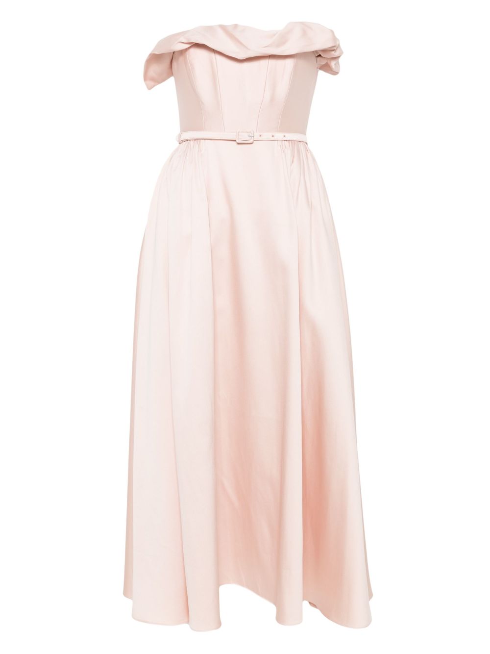 Abito midi con ruches in rosa Roland Mouret - donna 